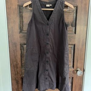 Soft Black Button Down Tank Dress
